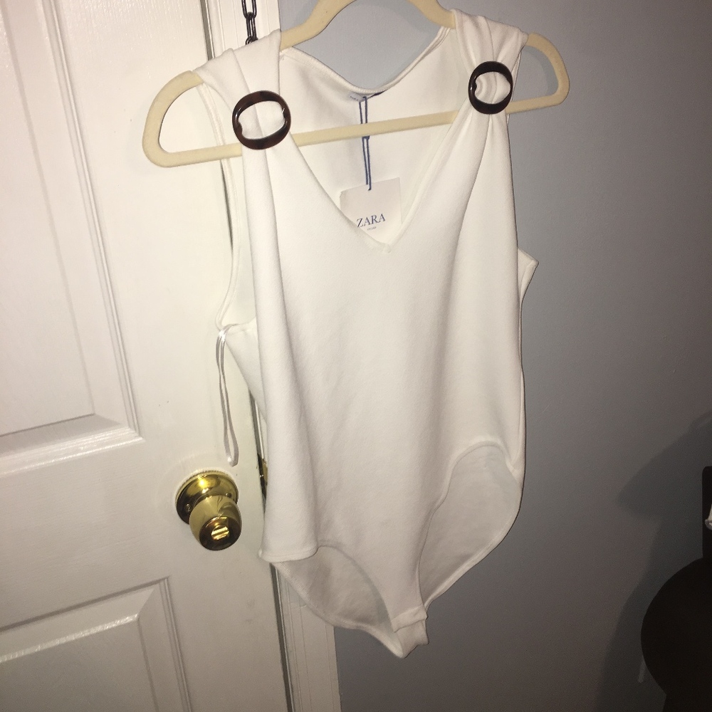 NWT! White Zara Body Suit